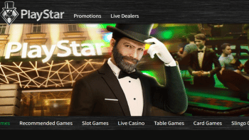 PlayStar Launch online platform with the available game and promotions menus